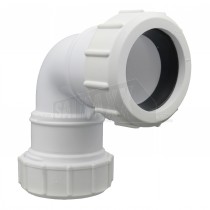 Compression Waste White 90 degree Elbow Bend