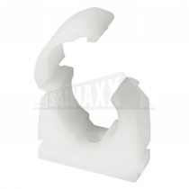 Talon Single White Hinged Pipe Clip