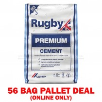 Rugby Premium Cement 25Kg in PLASTIC Bag >> 56 BAG PALLET DEAL 