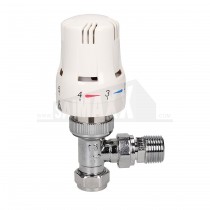 Eden 15mm ANGLED Thermostatic Radiator Valve TRV - ONLY (Not Pair)