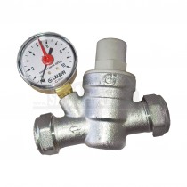 Pressure Reducing Valve with Gauge 22mm (Compression Fitting)