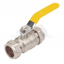 15mm YELLOW Lever Valve Handle - for Natural Gas
