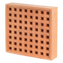 Terracotta RED Clay Airbrick 215 x 215mm (9x9 approx Three Bricks Size)
