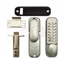 Eclipse Push Button Digital Lock Satin Chrome SCP (With Holdback)