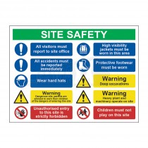 Site Safety Sign Notice 800 x 600mm
