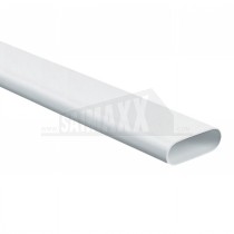 Oval Conduit Pipe White PVC 3m