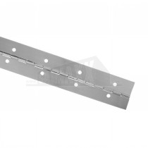 Continuous Piano Hinge 76mm x 1.2m Nickel Plated Silver Finish
