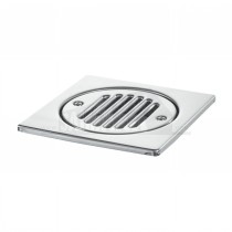 McAlpine Shower Floor Gully Grating 150mm Sq Stainless Steel ABS Spigt No Screws