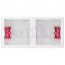 2g 35mm DUAL (2 x 1 gang) Dry Lining PLASTIC Back Box