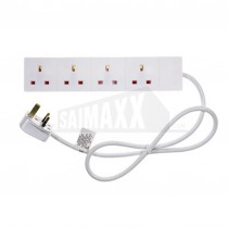 Status 4 Way Extension Socket with 2 Metre Lead WHITE