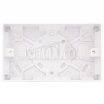 SMOOTH EDGE Surface Pattress 2 gang 25mm Deep White Plastic