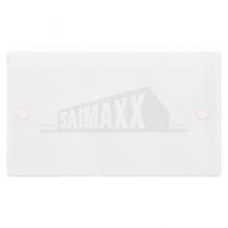 SMOOTH EDGE Blanking Plate 2 gang White Plastic