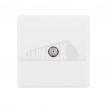 SMOOTH EDGE 1 gang Satellite Socket White Plastic