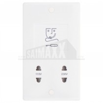 SMOOTH EDGE Shaver Socket 230/115v Output White Plastic