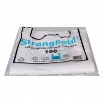 Large White Carrier Bags 100pc Pack