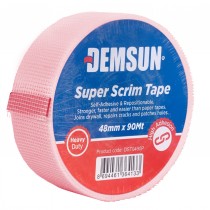 Demsun Drywall Super Scrim Tape Roll Pink 48mm (2") x 90m