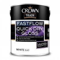 Crown Trade Fastflow Quick Dry Gloss WHITE 5L