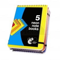 Chiltern Wove Neon Note Books 4pk