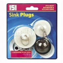 151 Sink Plugs 3pk (2pc x 1.5" plus 1pc x 2")