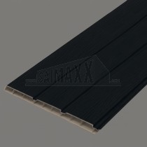300mm x 5m Hollow Soffit uPVC Woodgrained Black