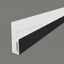 Hollow Soffit J Starter Trim 5m uPVC Woodgrained Black