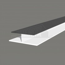 Hollow Soffit H Joint Trim 5m uPVC Anthracite Grey (RAL 7016)