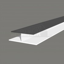 Hollow Soffit H Joint Trim 5m uPVC Woodgrained Anthracite Grey (RAL 7016)