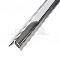 PVC 10mm Bathroom Shower Wall Panel EXTERNAL CORNER Trim 2.4m Chrome