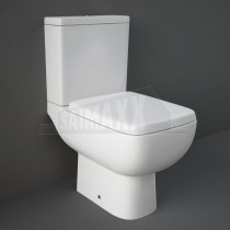 RAK Series 600 Close Coupled Push Button Toilet with Soft Close Wrap Over Seat