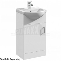 Mayford Vanity Unit 450mm 1 Door Free Standing Gloss WHITE
