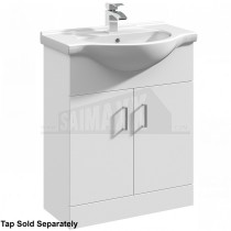 Mayford Vanity Unit 650mm 2 Door Free Standing Gloss WHITE