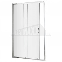 Ella Satin Chrome Finish Clear 5mm Glass SLIDING Shower Door 1000mm