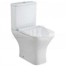 Ava Rimless Close Coupled Push Button Toilet with Soft Close Seat