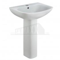 Ava 545mm Hand Basin One Taphole (1TH) with Long Pedestal Set