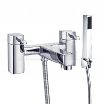Loui Bath Shower Mixer c/w Shower Hose, Head & Bracket Chrome