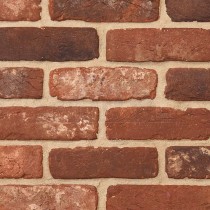 Vintage Red Black Tumbled Stock Facing Brick Metric 65mm