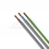 Meter Tails Pair 16mm Blue & Brown + 16mm Earth PACK of 3 Cables - 1m Pack