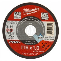 Milwaukee 1mm (thickness of Disc) Metal Cutting Disc (4.5")115mm (disc diameter)