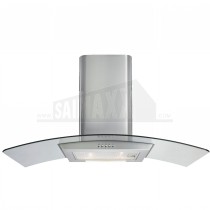 Matrix 90cm Kitchen Curved Glass Extractor Stainless Steel MEP901SS
