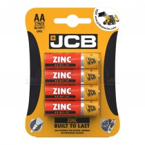 JCB Zinc 1.5v Batteries 4pc AA