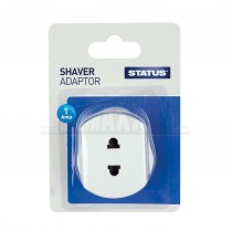 Status White Shaver Adaptor 1amp 1pc Blister Card