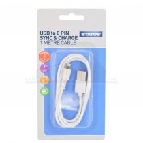 Status USB-A to Lightning 8-Pin (Apple) Sync & Charge 1m Cable White