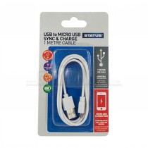 Status Micro USB to USB Sync & Charge Cable 1m