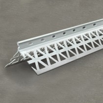 PVC PLASTIC Render 6mm Corner Bead WHITE 2.5m