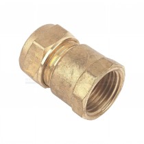 Compression Brass Female Iron Coupling 15mm x 1/2"