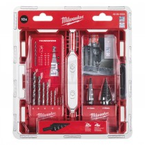 Milwaukee 10pc Step Drill & Thunderweb HSS-G Metal Bit Set
