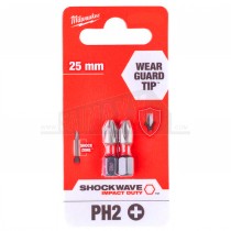 Milwaukee Shockwave Impact Duty Screwdriver Bits PH2 25mm 2pc