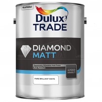 Dulux Trade Diamond Matt Pure Brilliant WHITE Emulsion Paint 5L