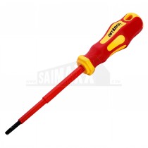 Amtech 4" (100mm x 4.0mm) Insulated Soft Grip Screwdriver (SLOTTED) VDE 1000v