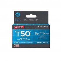 Arrow Staples T50 - 1/4" 6mm 1250pc STEEL